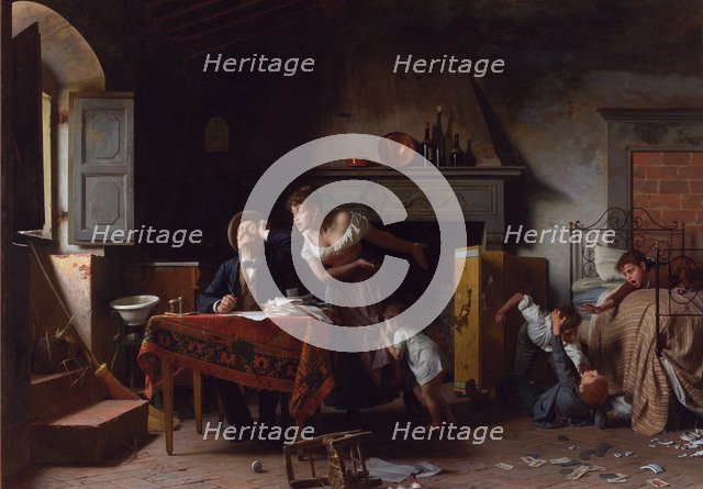 Home, Sweet Home. Artist: Saltini, Pietro (1839-1908)