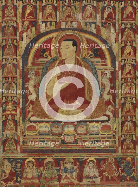 Kuyalwa, Second Abbot of Taklung Monastery, with Three Lineages, mid-13th century. Creator: Unknown.