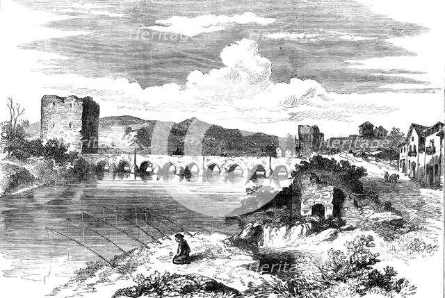Sketches in Spain: the Old Bridge, Cordova, 1873. Creator: Unknown.