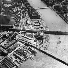Festival of Britain site under construction, South Bank, Lambeth, London, 1950.  Artist: Unknown.