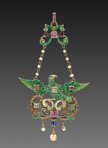 Pendant and Chain, 1800s. Creator: Unknown.