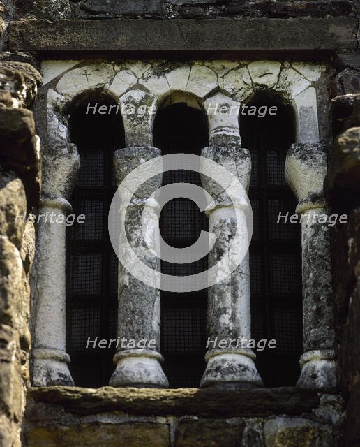 Original window, St Christine of Lena, Asturias, Spain, 9th century, (2002). Creator: LTL.