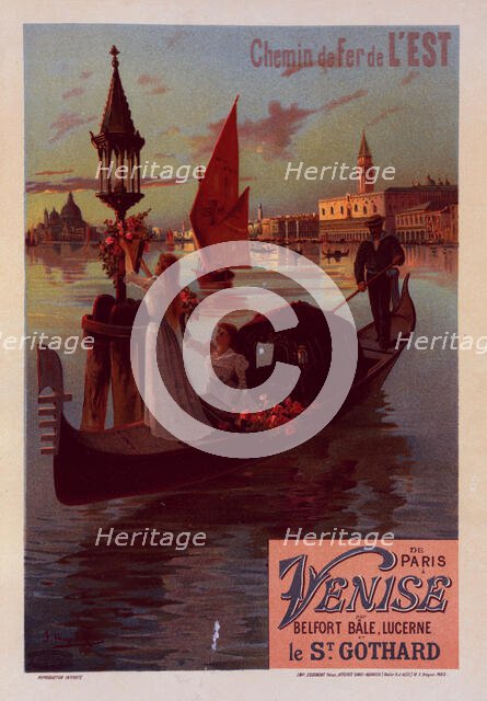 Affiche pour la Compagnie de l'Est : "Venise", c1899. Creator: Frederic Hugo d' Alesi.