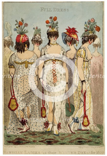 'Parisian Ladies in their Full Winter Dress for 1800', 1799.  Artist: James Gillray