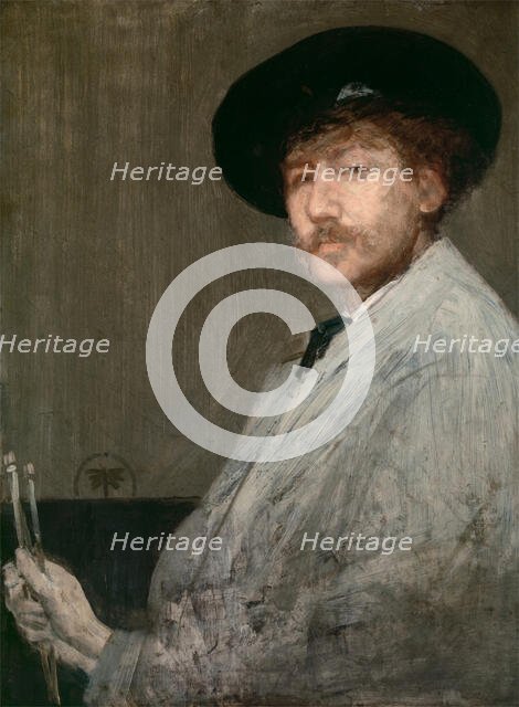 Arrangement in Gray: Portrait of the Painter, c1872. Creator: James Abbott McNeill Whistler.