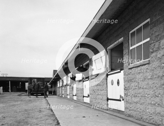 Stables at a residence in Sprotbrough, near Doncaster, South Yorkshire, 1966.  Artist: Michael Walters