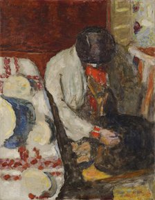 Marthe à la nappe blanche, 1926. Creator: Bonnard, Pierre (1867-1947).