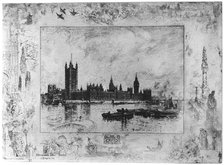 'Westminster Palace', c1870-1900 (1924). Artist: Felix Hilaire Buhot