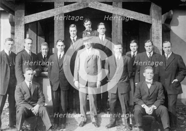 Princeton University students with Woodrow Wilson, 1913. Creator: Harris & Ewing.