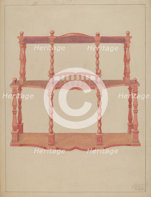 Brick-a-brack Shelf, c. 1936. Creator: Julie C Brush.