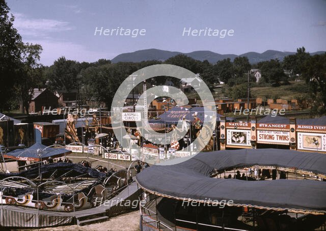 View of the grounds at the Vermont state fair, Rutland, 1941. Creator: Jack Delano.