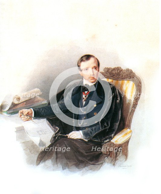 Portrait of the artist and architect Alexander Briullov (1798-1877).