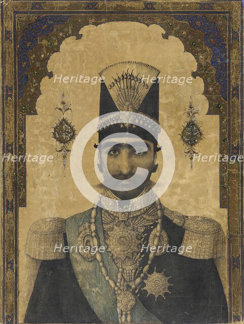 Early Portrait of Nasr al-Din Shah (reigned 1848-1896), c1850. Creator: Anon.