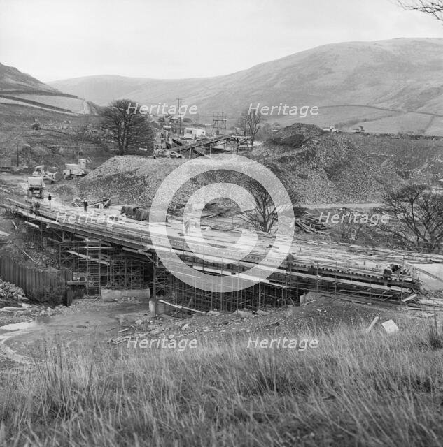 Construction of the M6 motorway, Eden, Cumbria, 29/10/1968. Creator: John Laing plc.