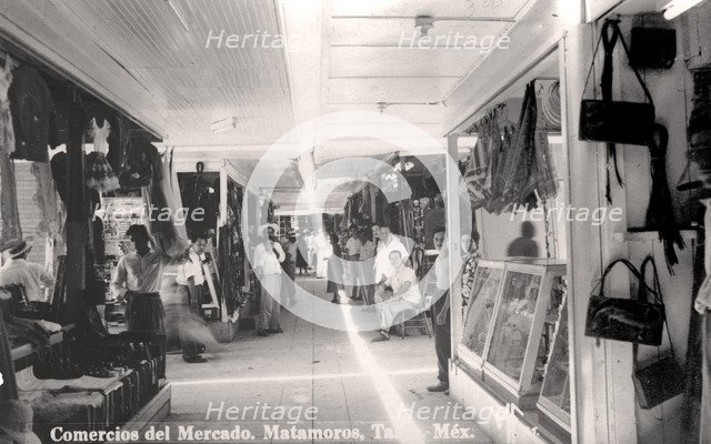 A market in Matamoros, Mexico, c1900s. Artist: Unknown