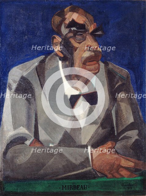 Octave Mirbeau (1848-1917), 1919. Creator: Gondouin, Emmanuel (1883-1934).