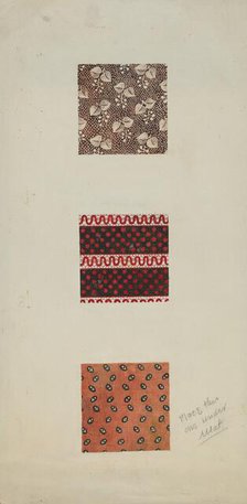 Patchwork from Spread (Quilt), c. 1939. Creator: Inez McCombs.