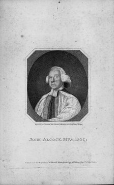 Portrait of the composer John Alcock (1715-1806).