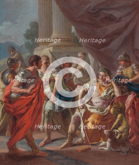 Alexander Condemning False Praise, 1760s. Creator: Mura, Francesco de.