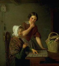 The Fortune Teller, 1830-1861. Creator: Niels Peter Holbech.