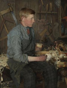 The young Carpenter, 1886. Creator: Fredrik Kolsto.