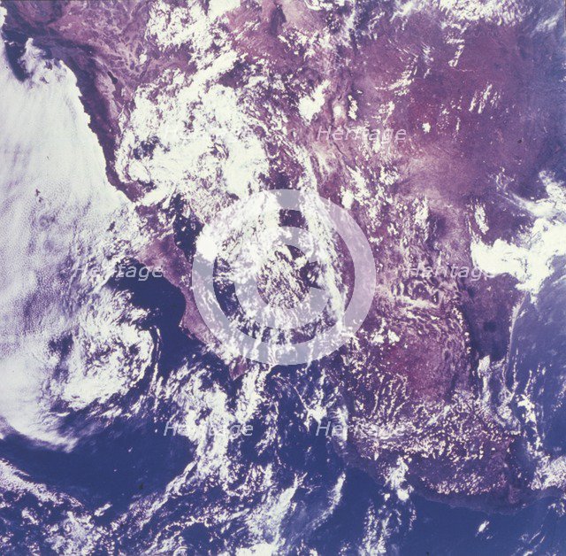 Earth from space - Mexico, c1980s. Creator: NASA.