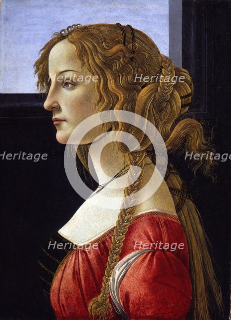 Profile Portrait of a Young Woman (Simonetta Vespucci), ca 1476. Artist: Botticelli, Sandro (1445-1510)