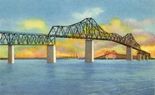 'Cooper River Bridge, Charleston, S.C.', 1942. Creator: Unknown.