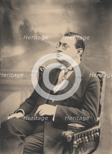 Arkady Timofeevich Averchenko (1881-1925), 1913. Artist: Bulla, Karl Karlovich (1853-1929)