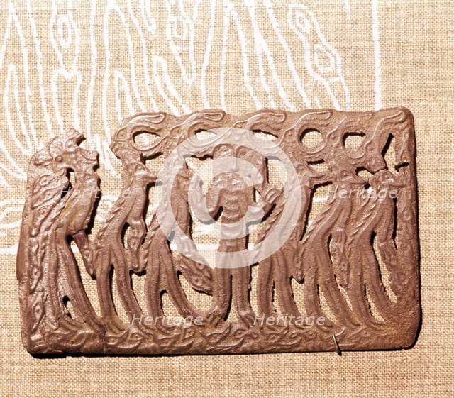 Bronze Plaque, illustrating Shamanism and Magic, Kama River Area, USSR, 3rd century BC-8th century. Artist: Unknown.