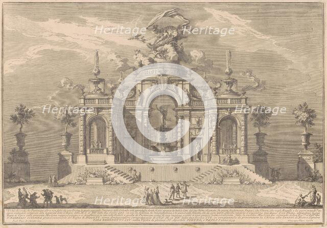 The Prima Macchina for the Chinea of 1754: The Palace of Venus in Cyprus, 1754. Creator: Giuseppe Vasi.