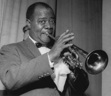 Louis Armstrong on stage on Day 2, Finsbury Park Astoria, London, 1962.  Creator: Brian Foskett.