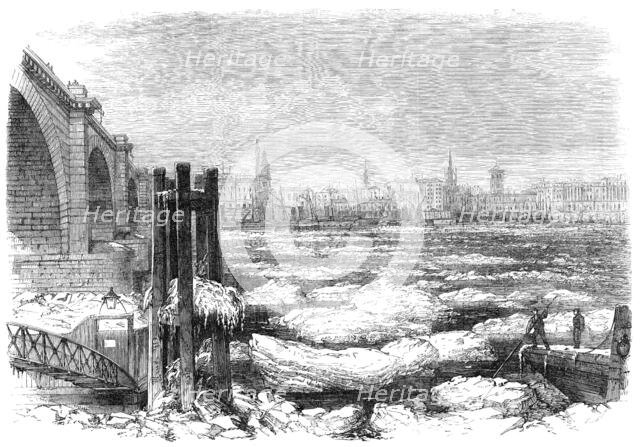 Ice in the Thames at London Bridge, 1870. Creator: Unknown.