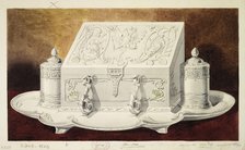 Design of an Inkstand Shaped like a Casket. (Series The Dowry of Grand Princess Maria Pavlovna), 1 Artist: Carl Edvard Bolin company  
