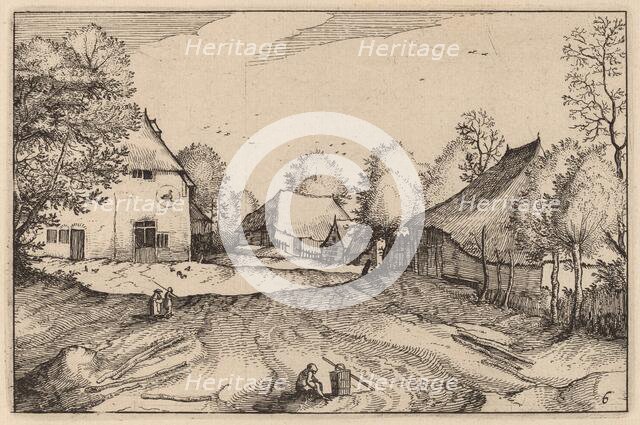 The Swann's Inn, published 1612. Creator: Claes Jansz Visscher.