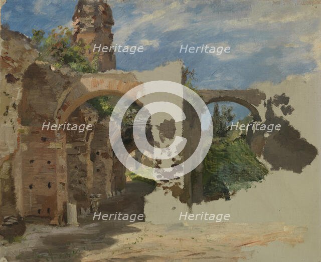 Roman ruins, exercise, 1872. Creator: Karl Emanuel Jansson.