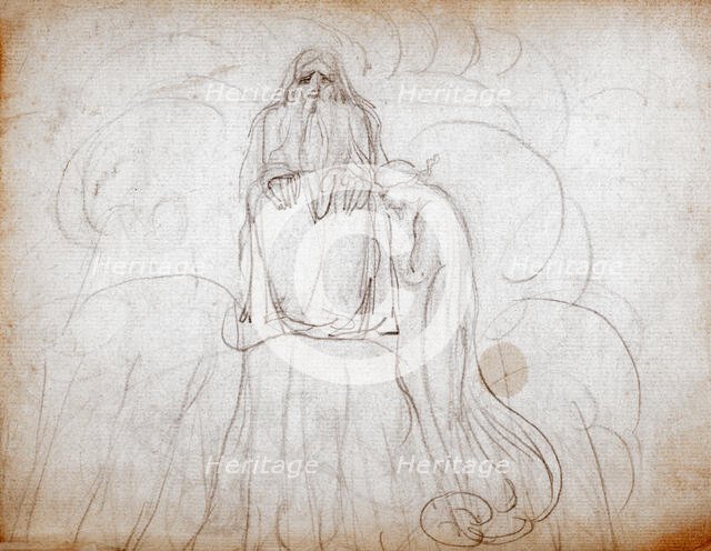 God the Father and Son, c1787-1818.  Creator: William Blake.