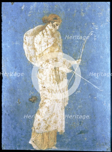Diana the Huntress, fresco from the house Stabia at Pompeii.