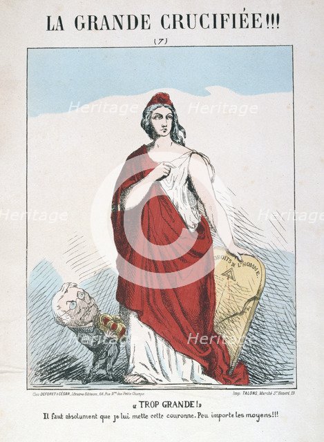 Allegory of Republican France, 1871.  Artist: E Courtaux