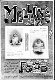 Advertisement for Mellin's Food for Infants & Invalids, 1898. Creator: Unknown.