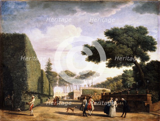 'View in the Park of the Villa Pamphili in Rome', 1749.  Artist: Claude-Joseph Vernet