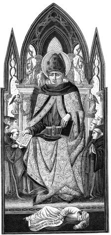 St Augustine of Hippo (350-430), 19th century. Artist: Unknown