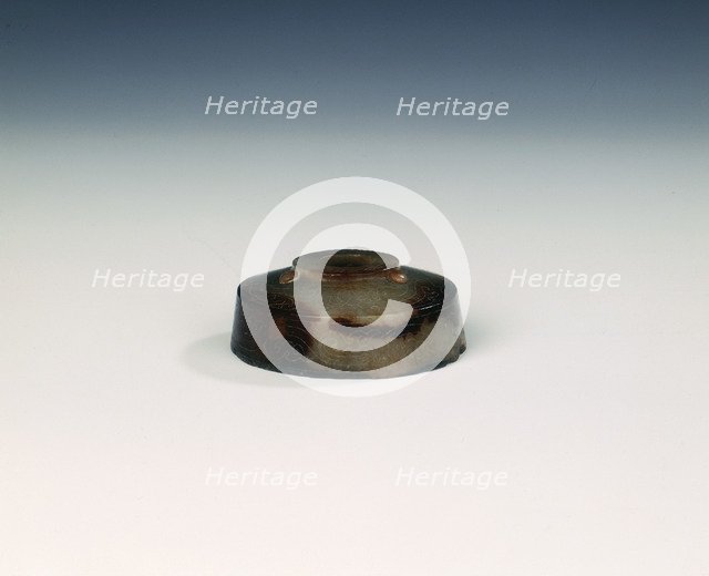 Jade waterpot made from a Han sword pommel, Ming dynasty, China, 1368-1644. Artist: Unknown