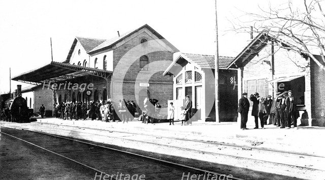 Gallur North Station, province of Zaragoza, 1910.