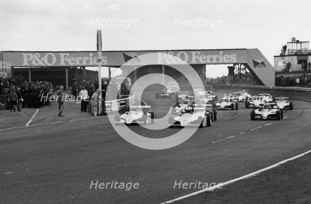 Start of F3 race at Thruxton, Senna front row on left, 4th April 1983. Creator: Unknown.