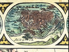 Cairo, colored engraving from the book 'Le Theatre du monde' or 'Nouvel Atlas', 1645, created, pr…