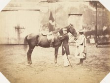 Captain Stuart and the horse 'Tortoiseshell', 1858-61. Creator: Unknown.