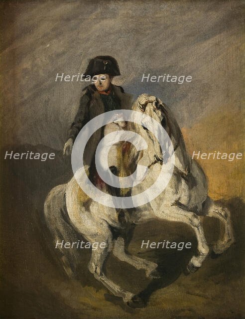 Napoleon on a Grey Horse, between 1840-1854. Creator: Piotr Michalowski.