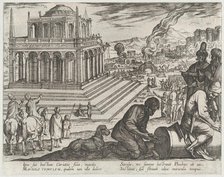 Plate 5: The Tomb of Mausolus, from 'The Seven Wonders of The World', 1608. Creator: Antonio Tempesta.