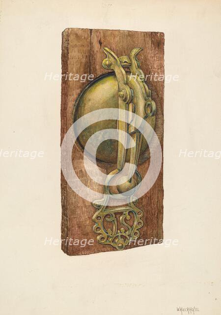 Mule Car Bell, c. 1939. Creator: William Kieckhofel.